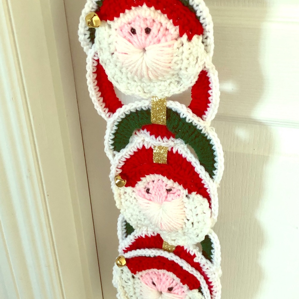Santa hanging door wreath